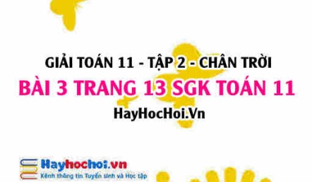 Bài 3 trang 13 Toán 11 tập 2 Chân trời sáng tạo